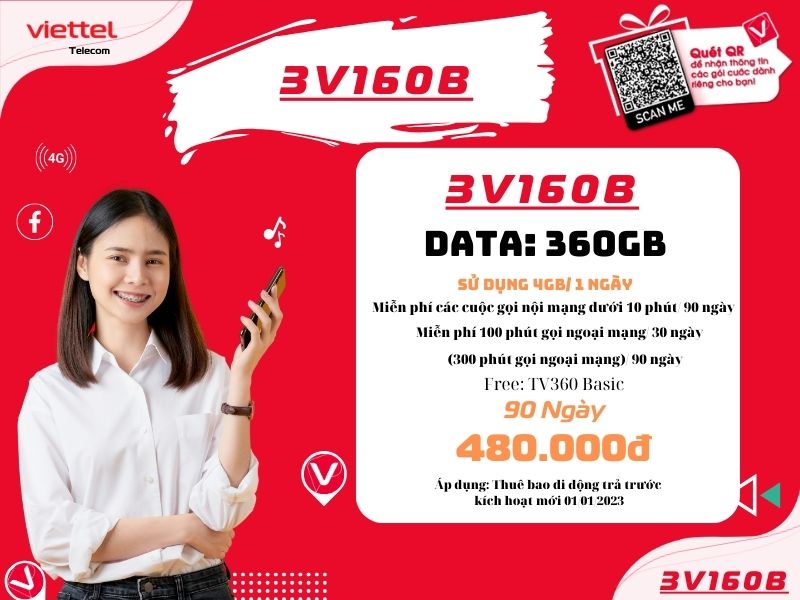 Gói 3V160B của Viettel