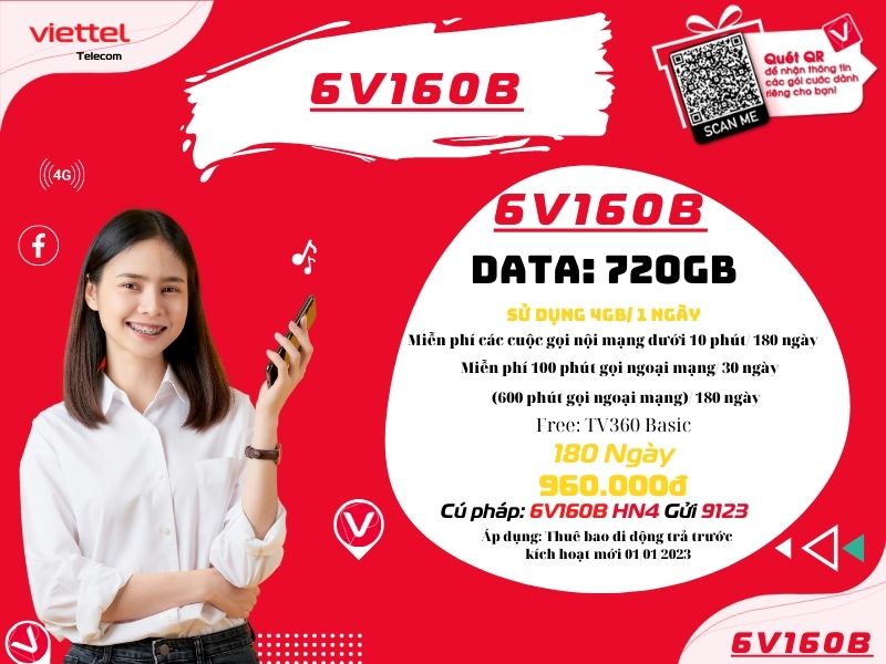 Gói 6V160B của Viettel