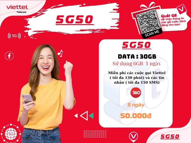 Gói 5G50 Viettel