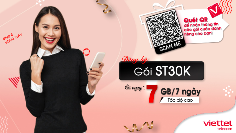 Gói cước st30k của viettel