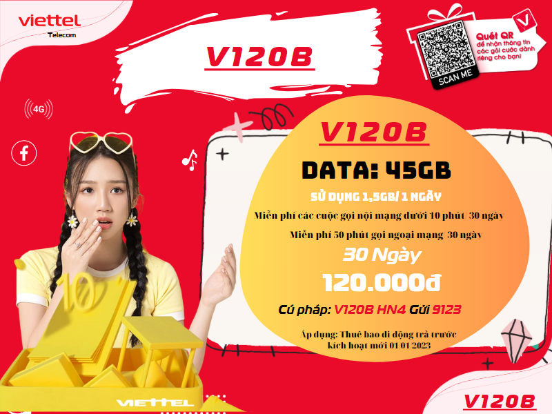 Gói V120B Viettel